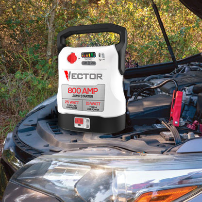 Vector 800A Jump Starter with USB-C and USB-A Power Ports - Model VECJ8
