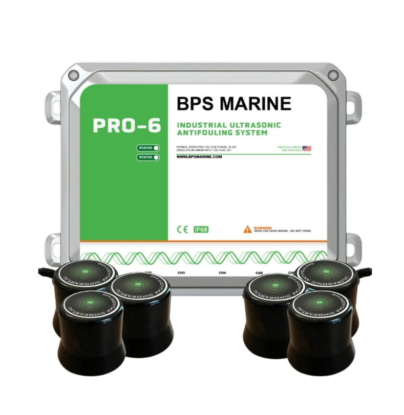 BPS Marine PRO-6 24V Six-Transducer Ultrasonic Antifouling System, BPS-PRO 6/24V