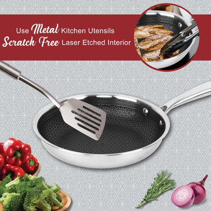 Brentwood B-FH20 8-Inch Hybrid Nonstick Induction Frying Pan