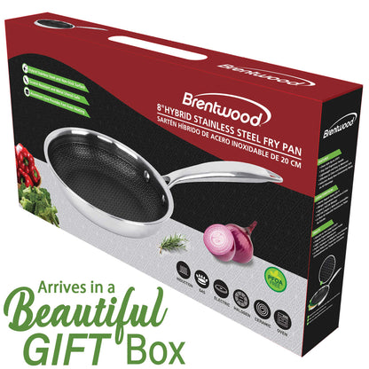 Brentwood B-FH20 8-Inch Hybrid Nonstick Induction Frying Pan