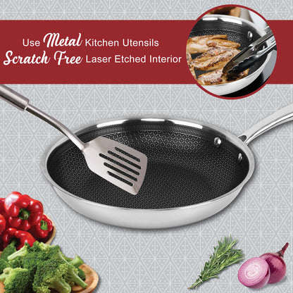 BRENTWOOD B-FH24 9.5-Inch Hybrid Nonstick Induction Frying Pan