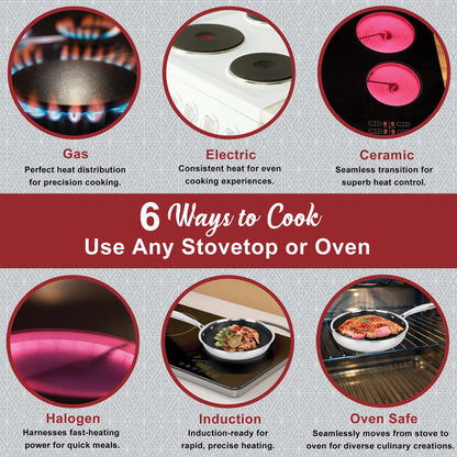BRENTWOOD B-FH24 9.5-Inch Hybrid Nonstick Induction Frying Pan