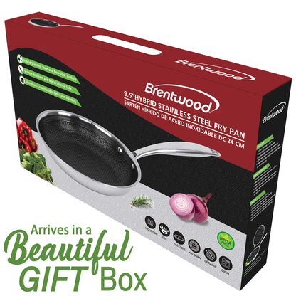 BRENTWOOD B-FH24 9.5-Inch Hybrid Nonstick Induction Frying Pan