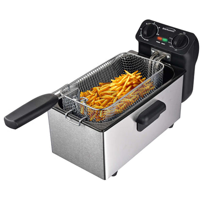 BRENTWOOD DF-730S 3-Liter 1,500-Watt Stainless Steel Deep Fryer with Timer