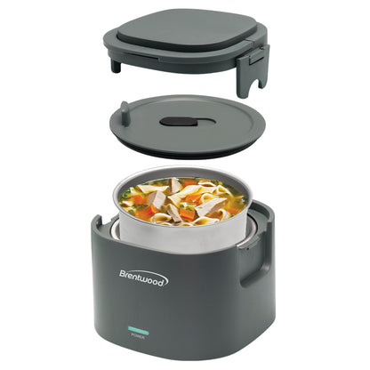 Brentwood ELB-600GRY 0.6L Electric Lunch Box in Gray