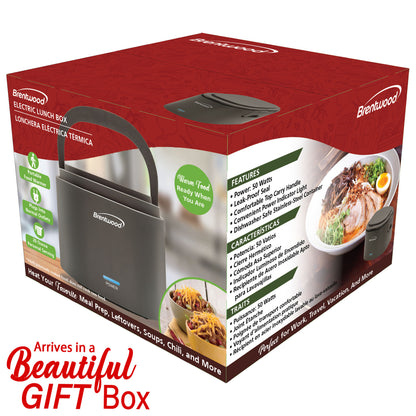 Brentwood ELB-600GRY 0.6L Electric Lunch Box in Gray