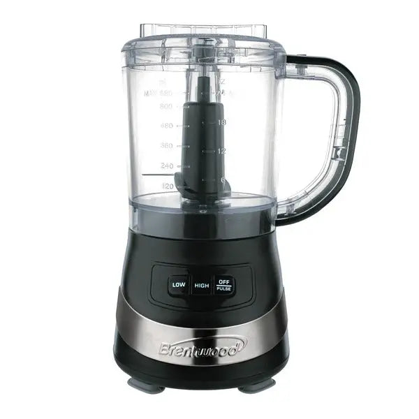 Breville FP-549BK 3-Cup Food Processor with 200W Power, Stainless Steel Blades, and Safety Lock Lid