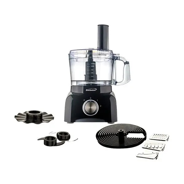 Brentwood FP-585BK 5-Cup Food Processor with Multiple Attachments and 2-Speed Operation
