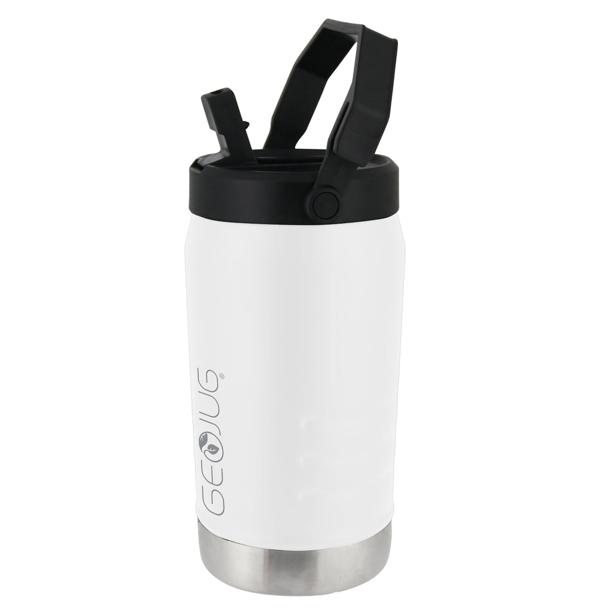 BRENTWOOD(R) GEOJUG G-1900CRM 64 oz Stainless Steel Vacuum-Insulated Jug with Spout Straw Lid, Cream