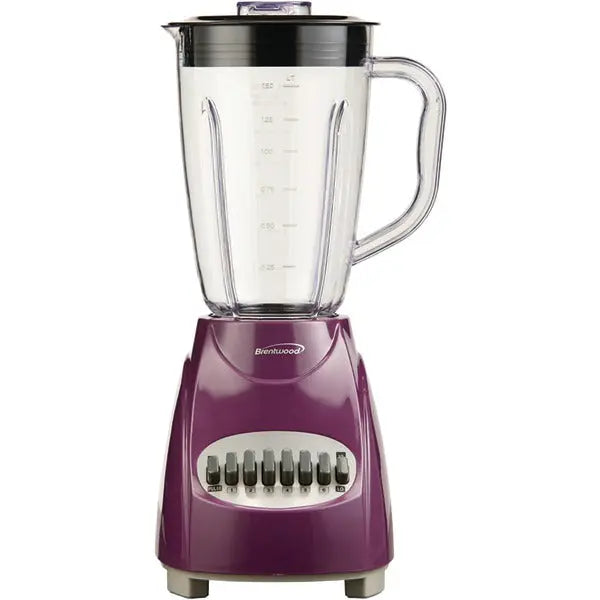 Brentwood JB-220PR 12-Speed Blender with Plastic Jar and Stainless Steel Blades