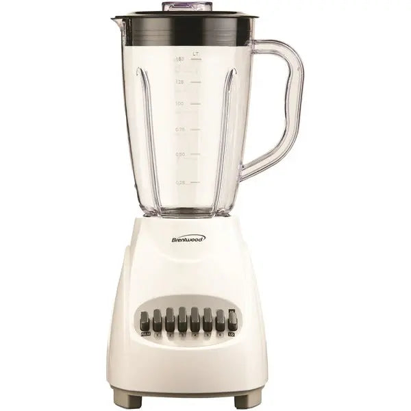 Brentwood(R) JB-220W 12-Speed Blender with Plastic Jar and Removable Blades