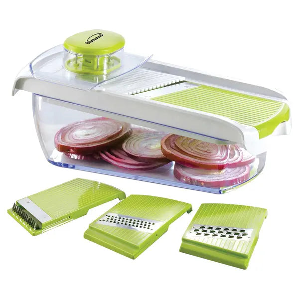 Brentwood KA-5040G Mandoline Slicer with Blades and Storage Container