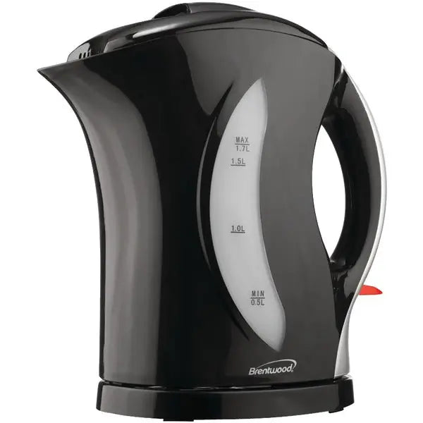 Brentwood KT-1618 1.7L Cordless Electric Tea Kettle with Auto Shutoff and Water-Level Window