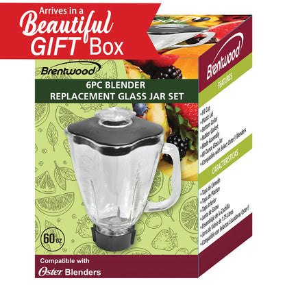 BRENTWOOD P-OST723 6-Piece Replacement Blender Set for Oster Blender