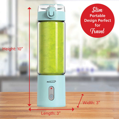 Brentwood RJB-100BL 17-Ounce Portable USB Blender, Blue