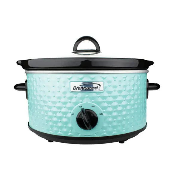 Brentwood 3.5 Quart Diamond Pattern Slow Cooker in Blue - Part Number SC-136BL