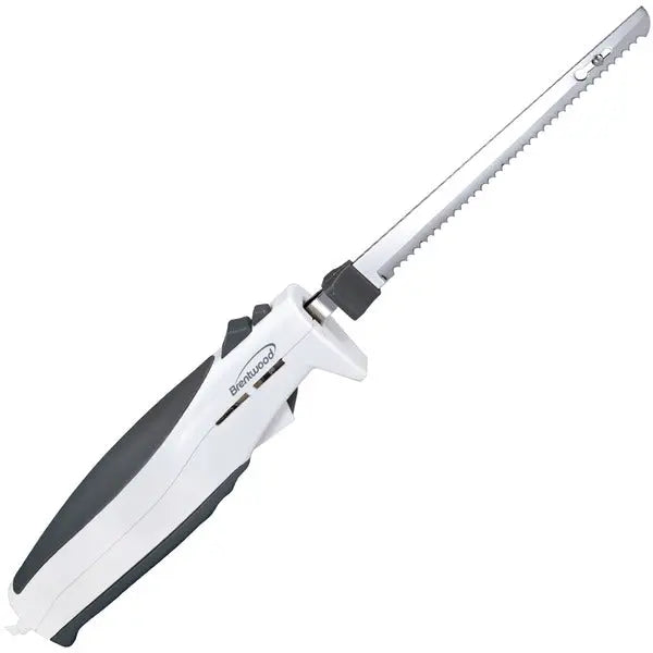 Brentwood TS-1010 7-Inch Electric Carving Knife with Fully Serrated Stainless Steel Blades