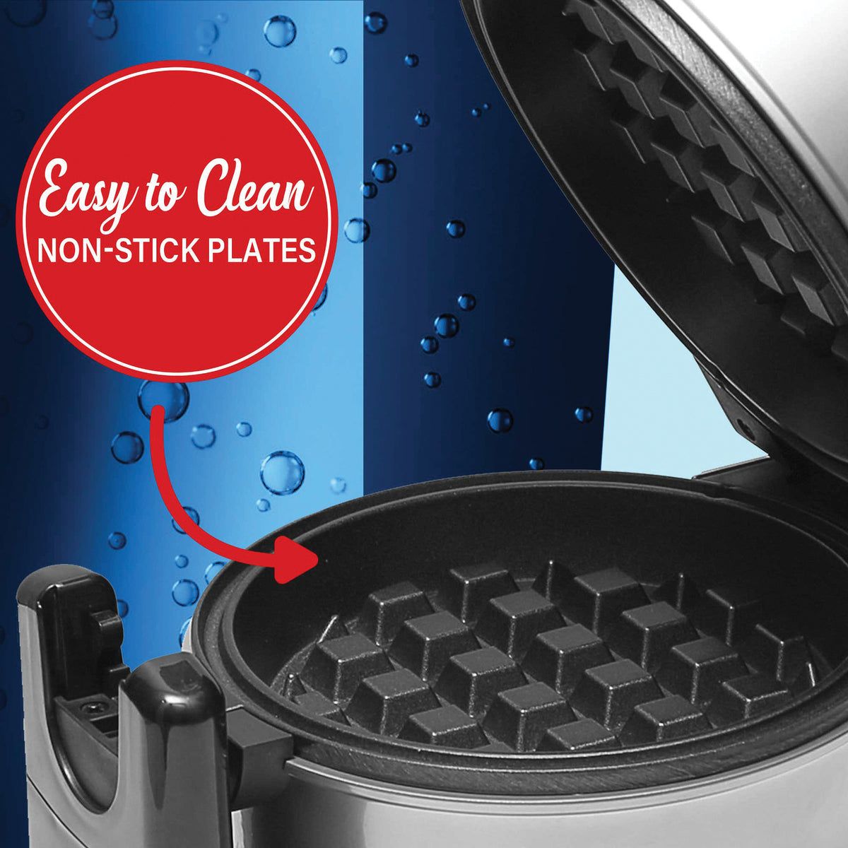 Brentwood TS-231S 5-Inch Flip Belgian Waffle Maker, Silver
