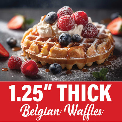 Brentwood TS-231S 5-Inch Flip Belgian Waffle Maker, Silver