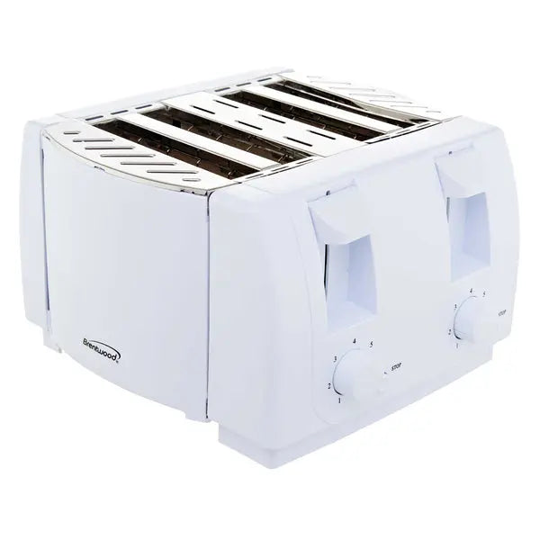 Brentwood TS-265 1300W 4-Slice Toaster with Adjustable Browning and Cool-Touch Body