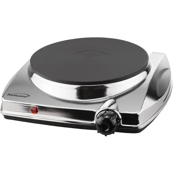 Brentwood(R) TS-337 Electric Single Hot Plate with Chrome Finish