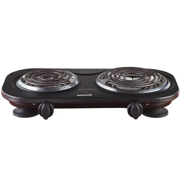 Brentwood TS-361BK 1500W Double Electric Burner in Black