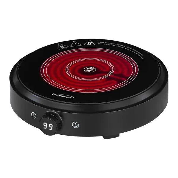 Brentwood Select TS-383DBK 10-Inch Infrared Electric Cooktop with 1,300 Watts