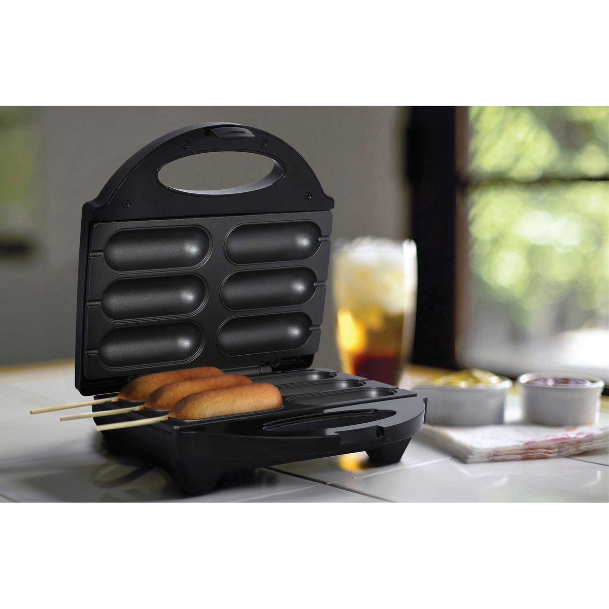 Brentwood Just for Fun TS-601S Mini Corn Dog Maker with Nonstick Plates