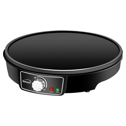 Brentwood TS-602BK 12-Inch Electric Nonstick Crepe Maker and Pancake Griddle