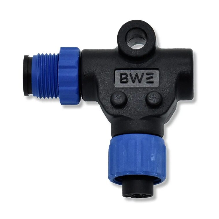 Bluewater Enterprises 2704-12-011 NMEA 2000 Right-Angle Female-to-Male Adapter with Mount