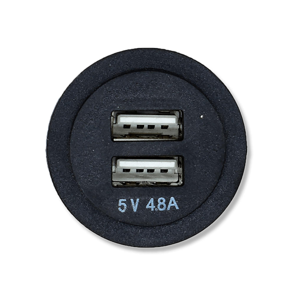 Bluewater Enterprises 3000-1132 Dual USB-A 4.8A Round Charger, Unlit