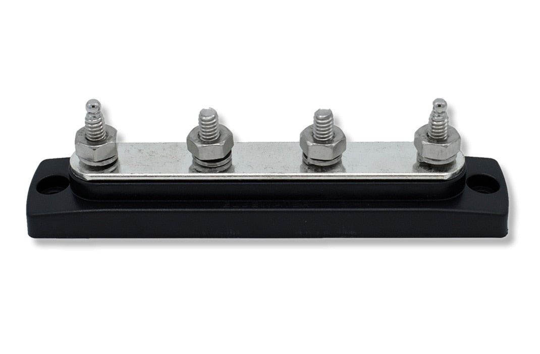 Bluewater Enterprises 312303-B-020 4-Position 150 Amp Common Busbar with 1/4-Inch Stainless Steel Studs