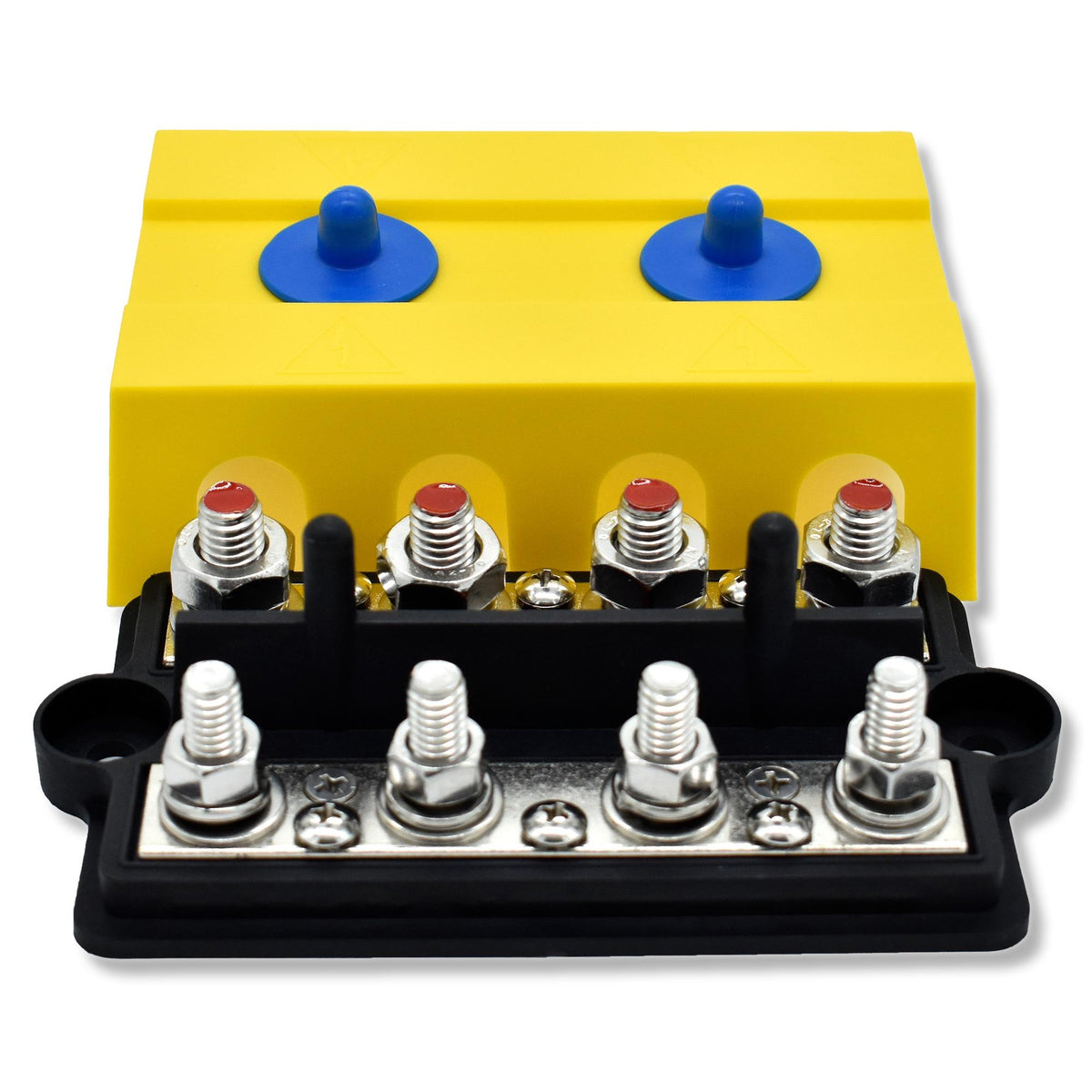 Bluewater Enterprises 313856-B-023 Dual 4-Gang Busbar, 250A, 3/8-Inch and 5/16-Inch Studs
