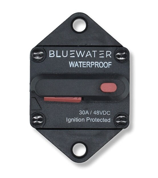 Bluewater Enterprises 77000-9600-030 30A High-Amp Panel Mount Resettable Circuit Breaker