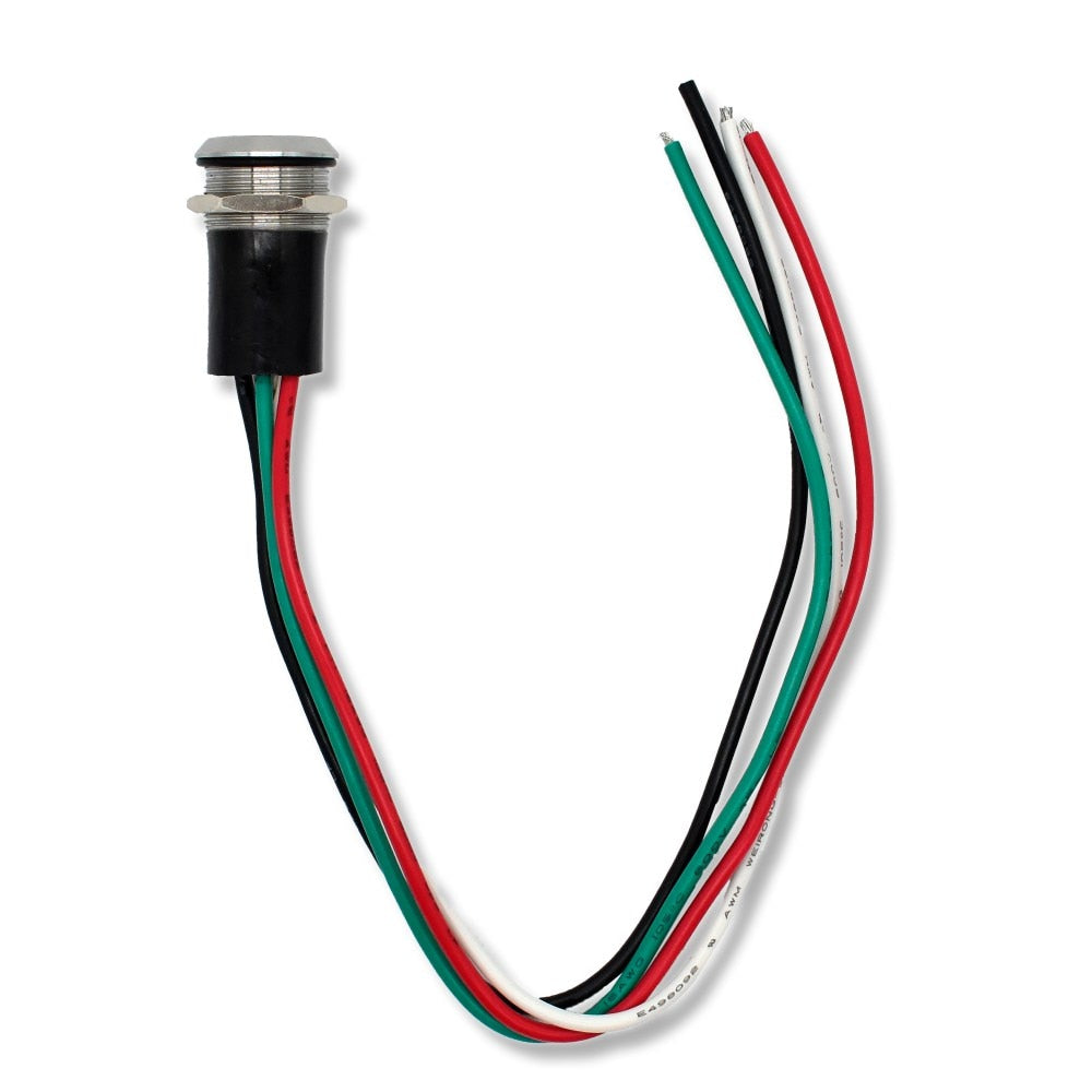 Bluewater Enterprises 9150-1100-506 19mm Pre-Wired Mechanical Push Button Switch