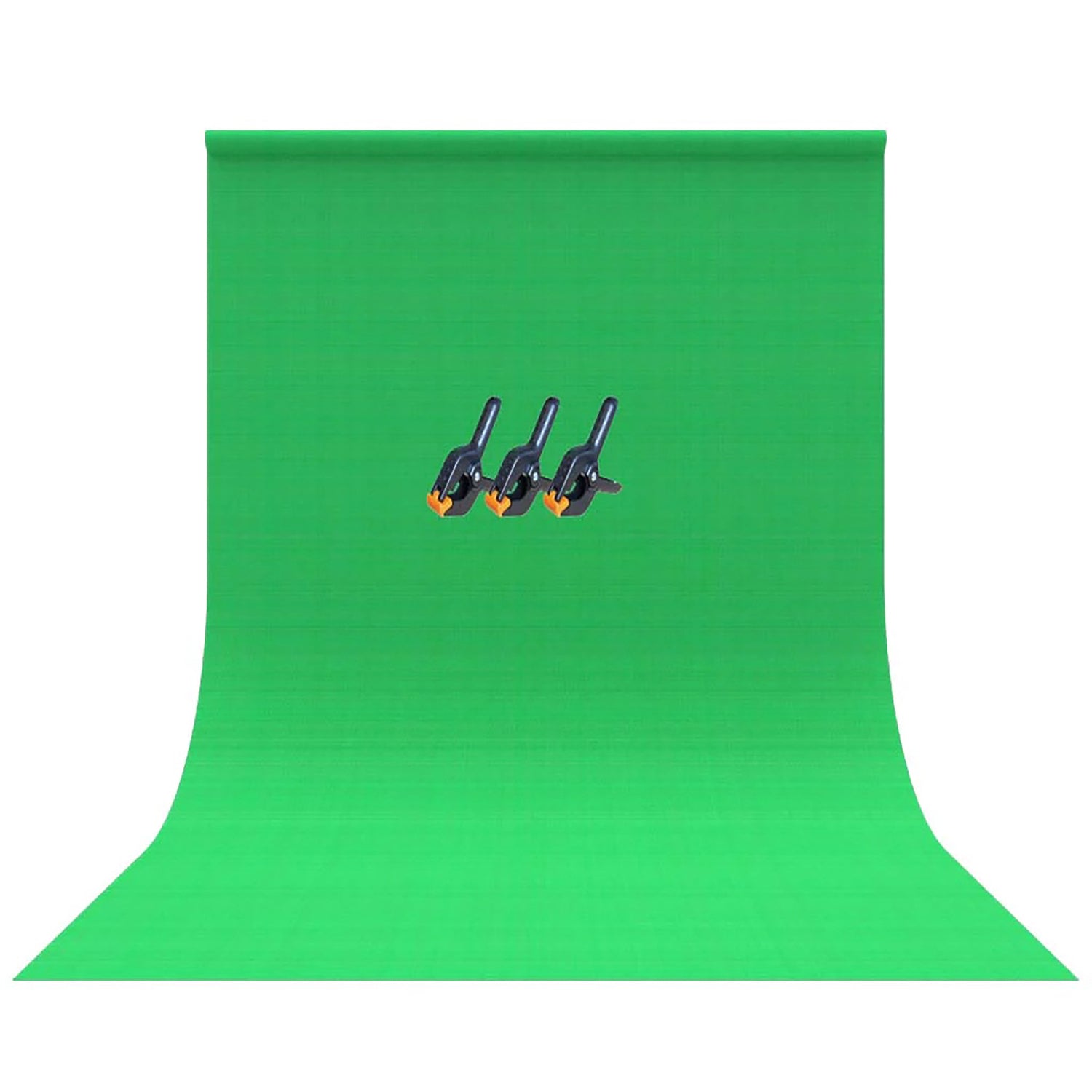 BOWER WA-CHROMA3 Green Screen Fabric Backdrop - 5 ft x 7 ft Chromakey Background for Photography and Video Production