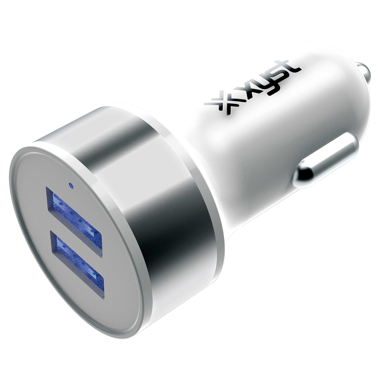 XYST(TM) XYS-CC524D 2.4 Amp USB Car Charger - Compact, Rapid Charging & Universal Compatibility