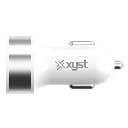 XYST(TM) XYS-CC524D 2.4 Amp USB Car Charger - Compact, Rapid Charging & Universal Compatibility