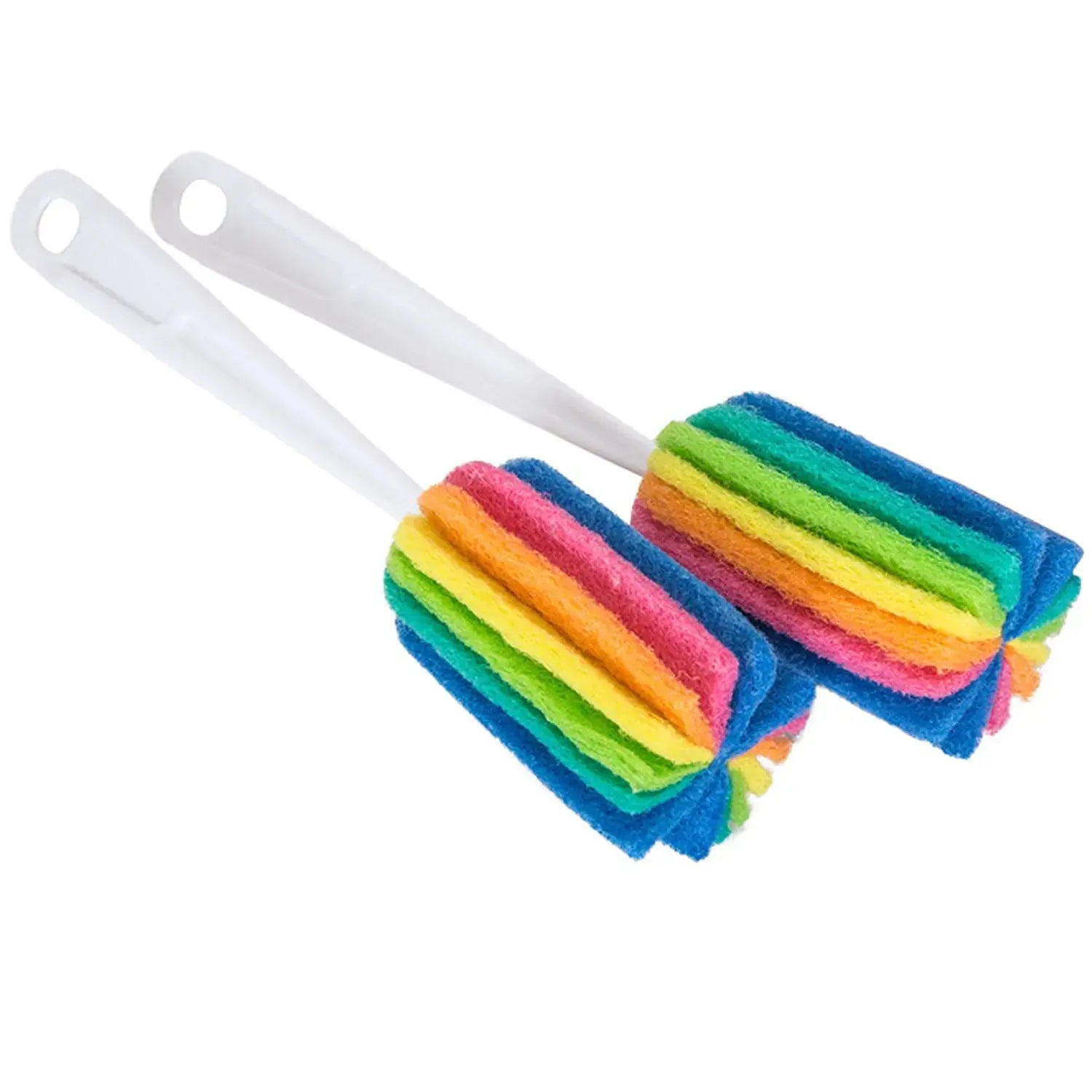 Bottle Brush Tumblers Cleaning Brushes with Grip for Shaker Bottle Coffee Mug Baby Bottles Wine Glasses Cups (2 Pack) Atticus Goods