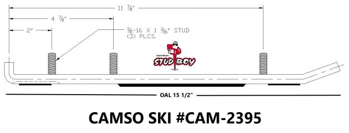 Studboy Shaper Bar CAMOPLAST 6-Inch Carbide - Model CAM-S2395-60