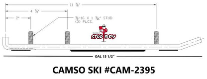 Studboy Shaper Bar CAMOPLAST 6-Inch Carbide - Model CAM-S2395-60