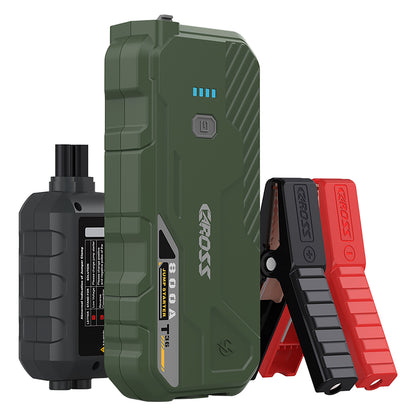 CAROSS T36G 800-Amp 12V Compact Lithium-Ion Jump Starter with Power Bank