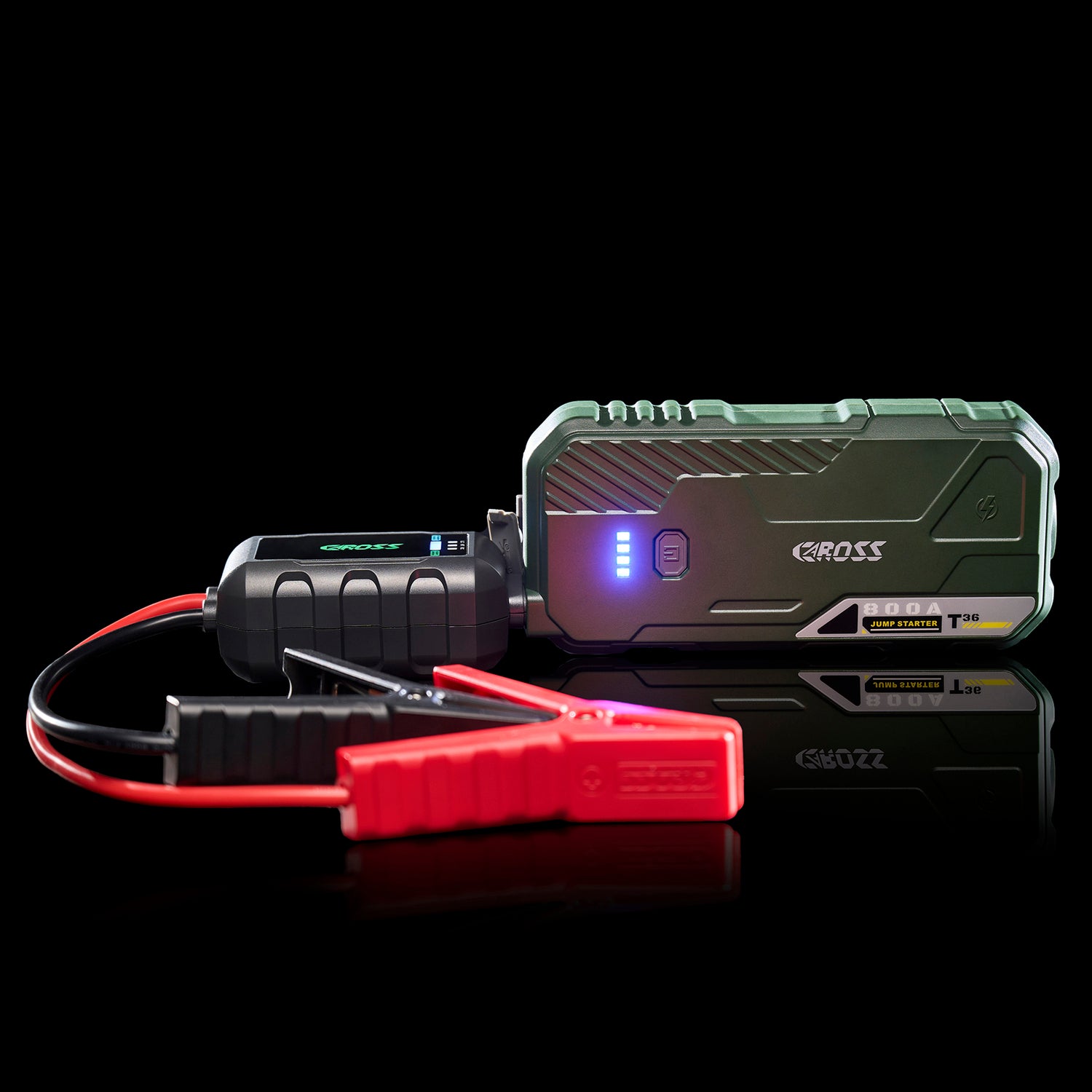 CAROSS T36G 800-Amp 12V Compact Lithium-Ion Jump Starter with Power Bank