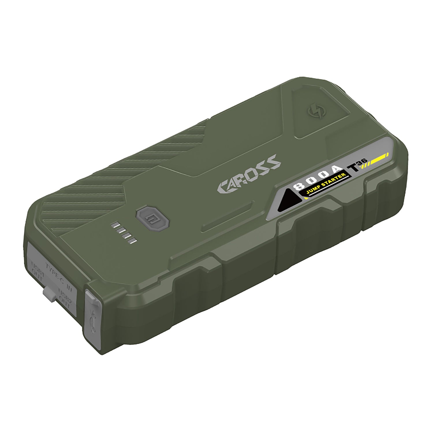 CAROSS T36G 800-Amp 12V Compact Lithium-Ion Jump Starter with Power Bank