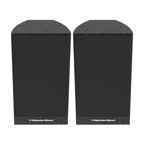CERWIN-VEGA LA165B 6.5-Inch Black Two-Way Bookshelf Speakers with Silk Dome Tweeter