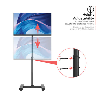 CTA Digital ADD-DMHA Height-Adjustable Floor Stand for 13-42 Inch Monitors