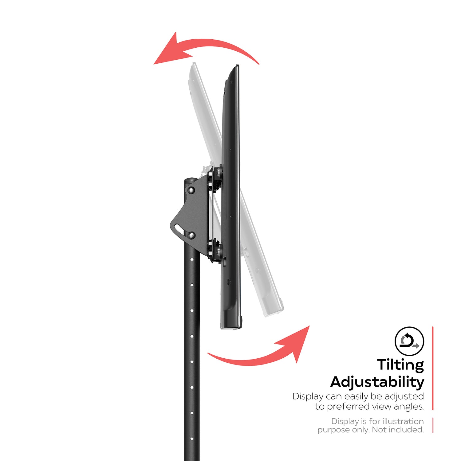 CTA Digital ADD-DMHA Height-Adjustable Floor Stand for 13-42 Inch Monitors