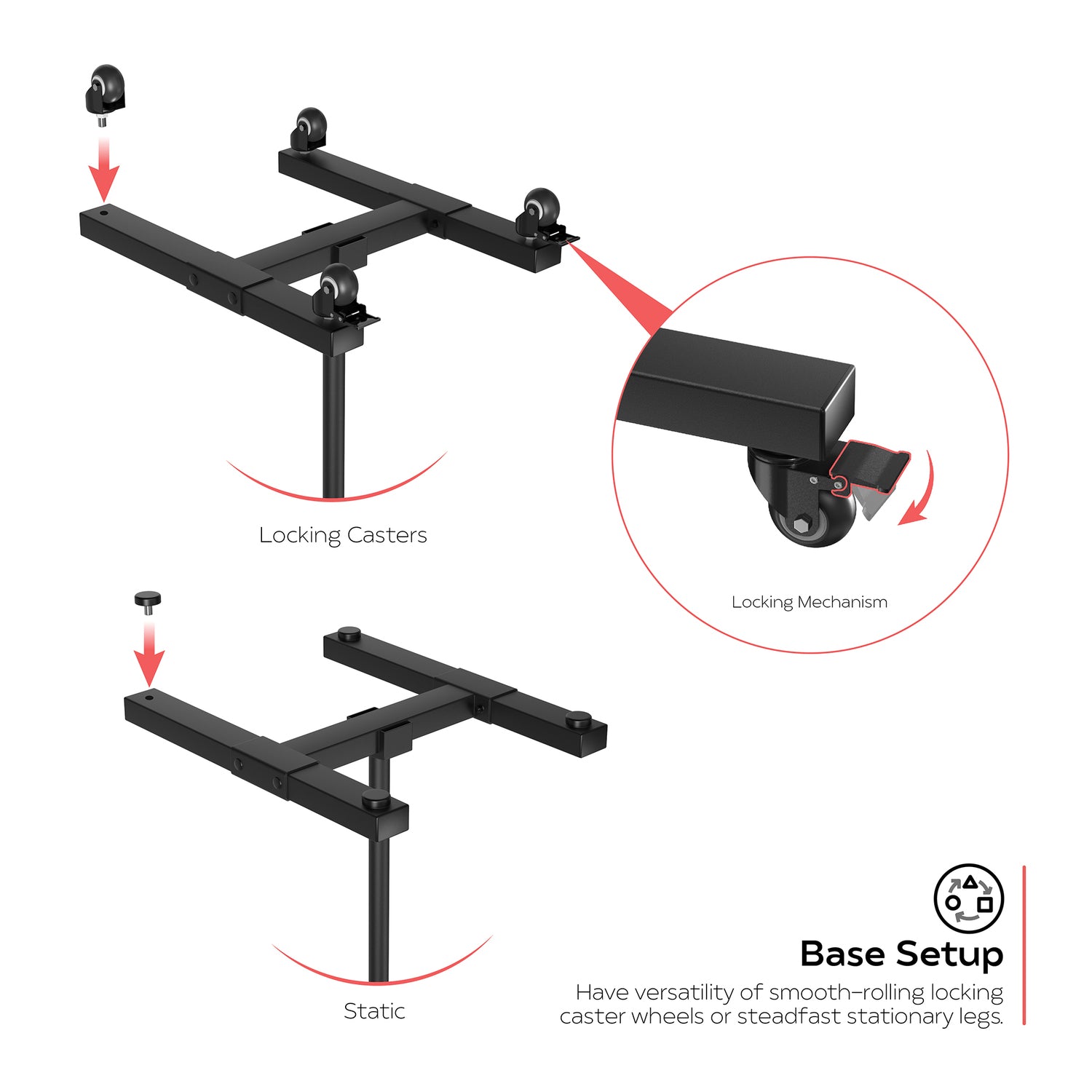 CTA Digital ADD-DMHA Height-Adjustable Floor Stand for 13-42 Inch Monitors