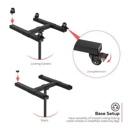 CTA Digital ADD-DMHA Height-Adjustable Floor Stand for 13-42 Inch Monitors