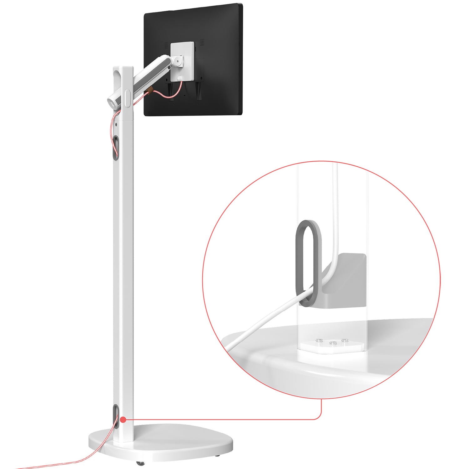 CTA Digital ADD-MSADFS Mobile Floor Stand for Monitors up to 35 inches